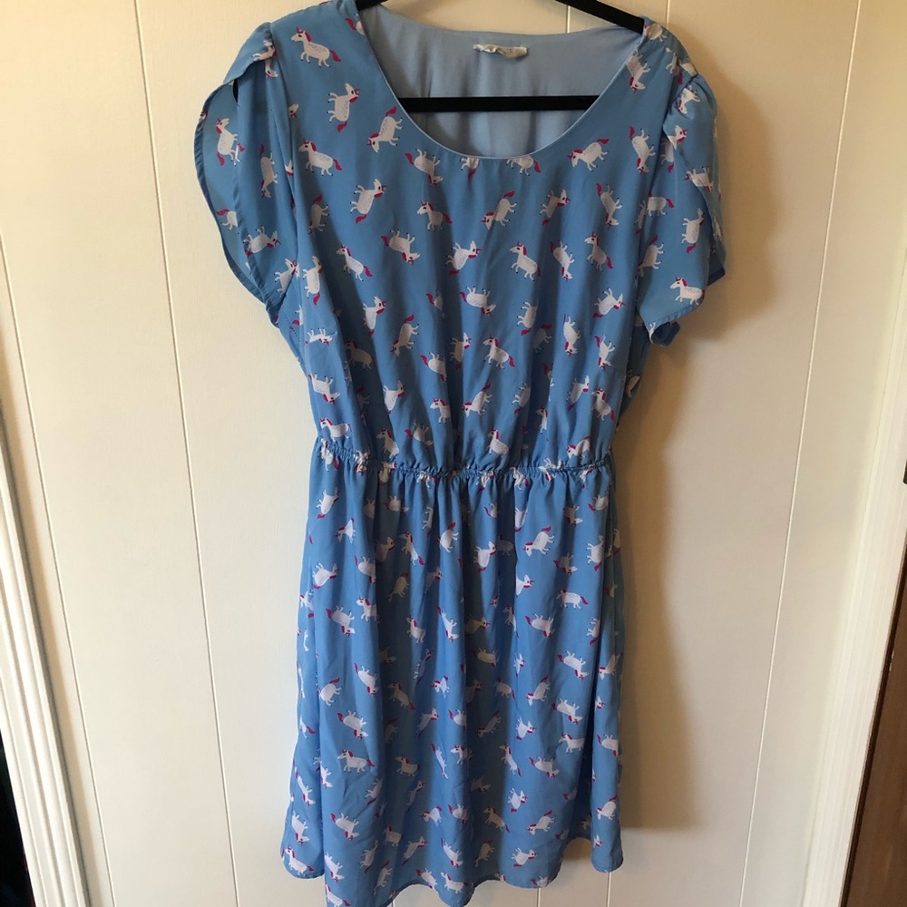 ModCloth Peach Love unicorn dress